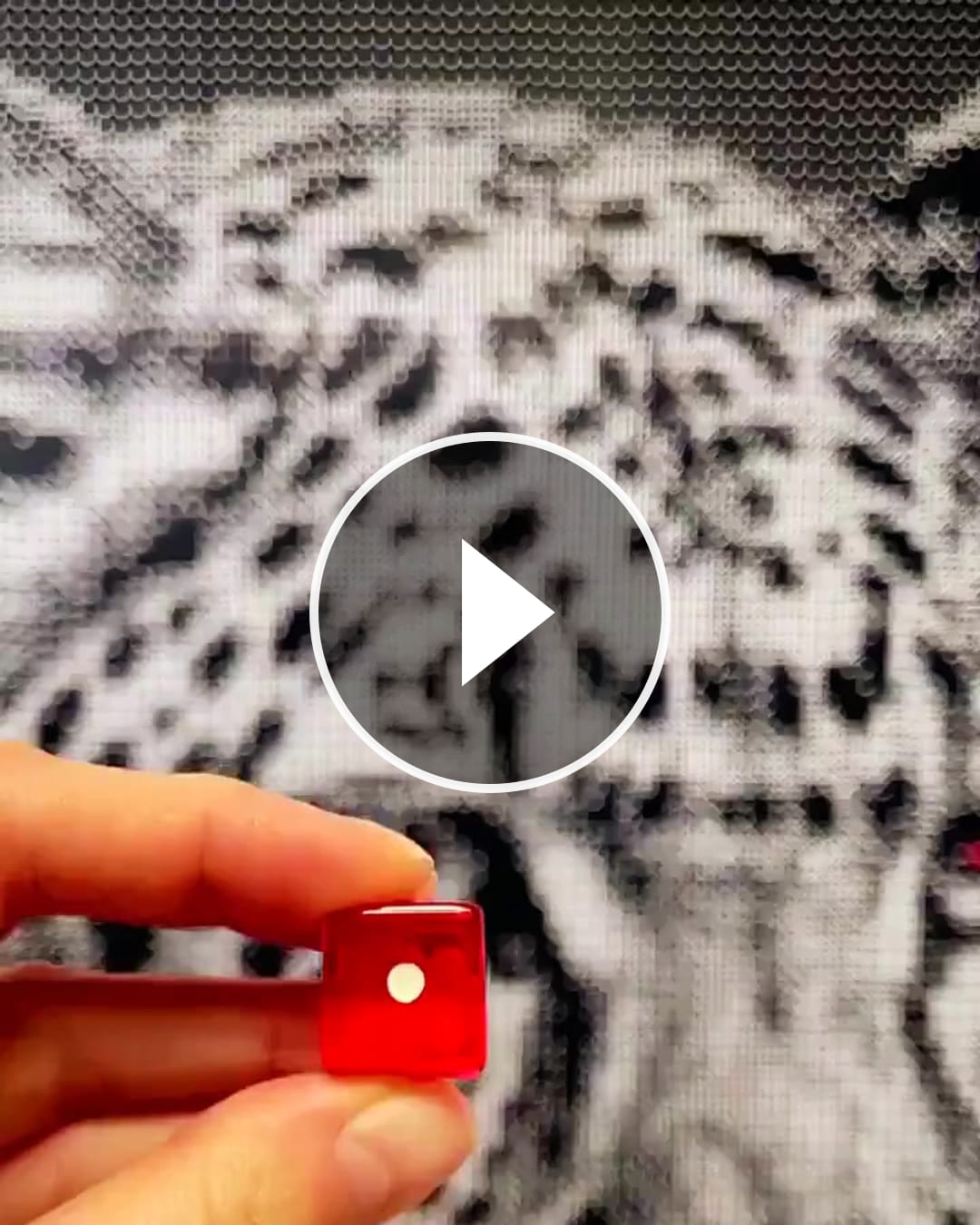 This portrait of a jaguar, made entirely out of dice, is a masterpiece... – @massimo4