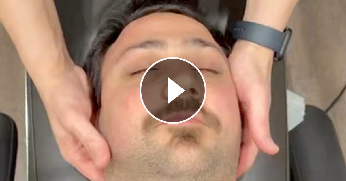 Satisfying ASMR chiropractic neck adjustment for neck pain relief 🔈 – @andy_4